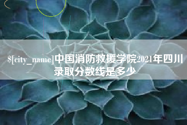 德清中国消防救援学院2021年四川录取分数线是多少