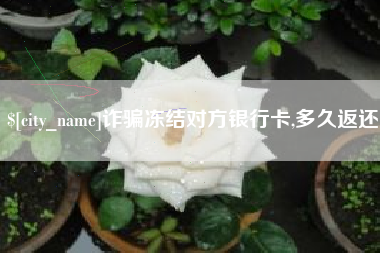 德清诈骗冻结对方银行卡,多久返还