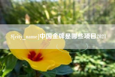 德清中国金牌是哪些项目2021