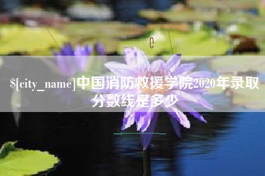 德清中国消防救援学院2020年录取分数线是多少