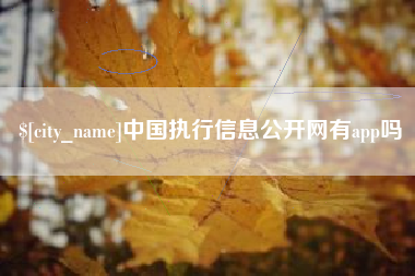德清中国执行信息公开网有app吗