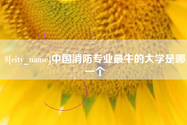 德清中国消防专业最牛的大学是哪一个