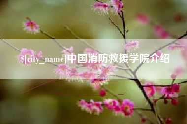 德清中国消防救援学院介绍