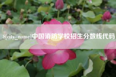德清中国消防学校招生分数线代码