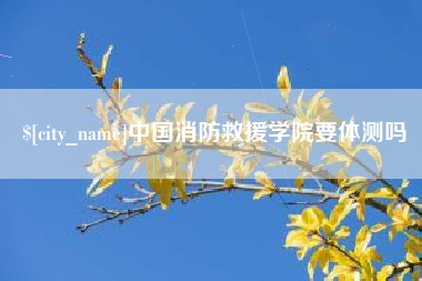 德清中国消防救援学院要体测吗