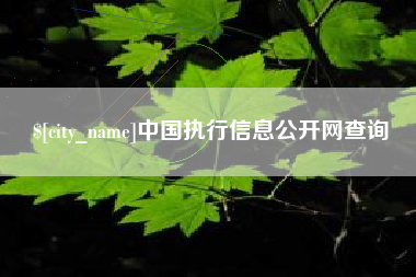 德清中国执行信息公开网查询