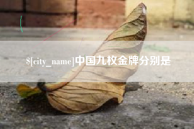 德清中国九枚金牌分别是