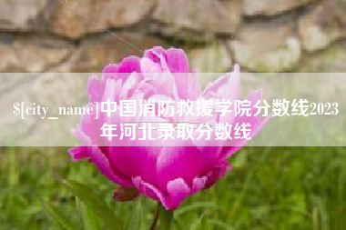 德清中国消防救援学院分数线2023年河北录取分数线