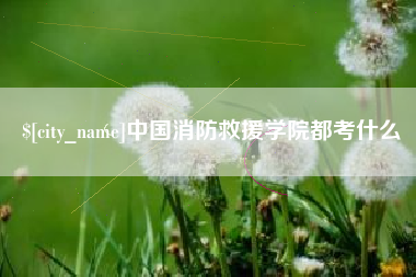 德清中国消防救援学院都考什么