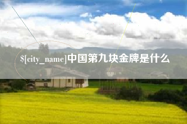 德清中国第九块金牌是什么