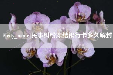 德清民事纠纷冻结银行卡多久解封