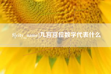 德清九宫宫位数字代表什么
