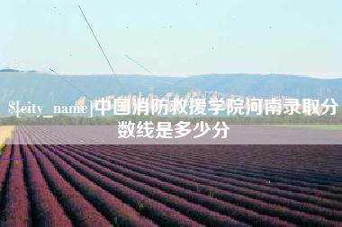 德清中国消防救援学院河南录取分数线是多少分