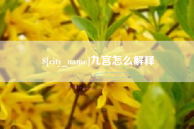 德清九宫怎么解释