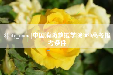 德清中国消防救援学院2020高考报考条件
