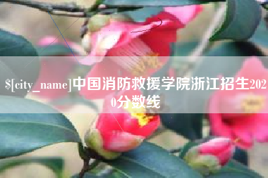 德清中国消防救援学院浙江招生2020分数线